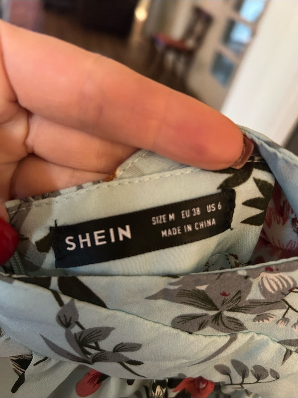 NWOT Mint Floral Maxi Dress with Pink Blooms - Picture 2 of 3